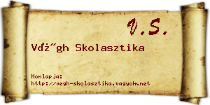 Végh Skolasztika névjegykártya